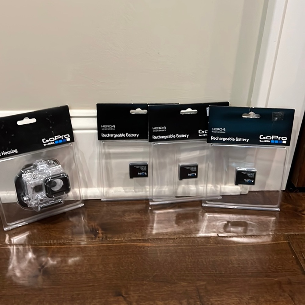 Go Pro Wrist Housing and Rechargeable Battery’s